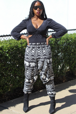 Load image into Gallery viewer, Pattern Harem Pants - White Elephants
