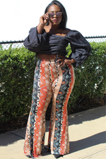 Load image into Gallery viewer, Plus Size Aztec Print Bell Bottoms

