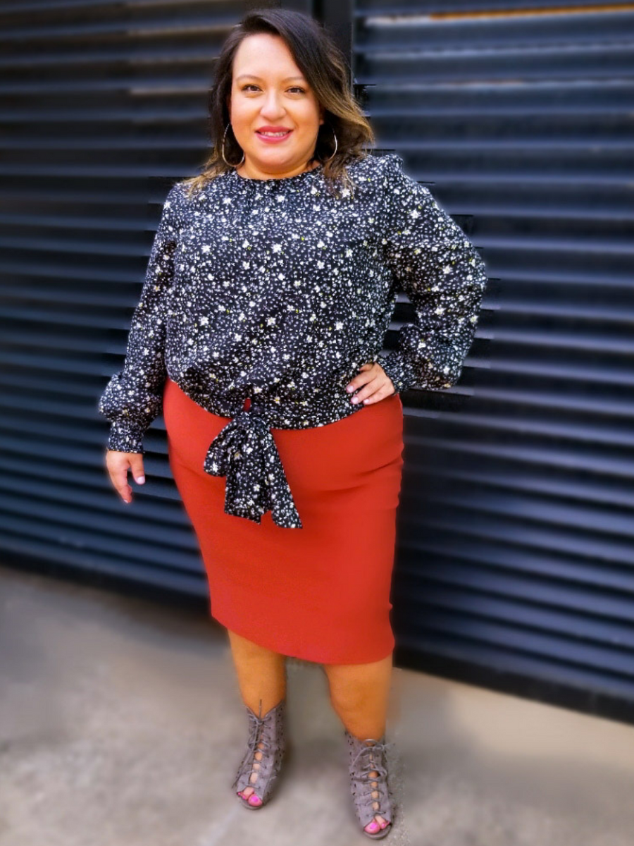 Pencil skirt outfits plus size deals
