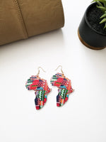 Load image into Gallery viewer, EARRINGS - MULTI COLOR AFRICAN SHAPE - Lovely Push Boutique

