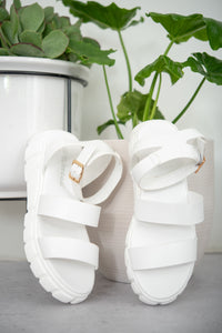 Forward Platform Sandals - White