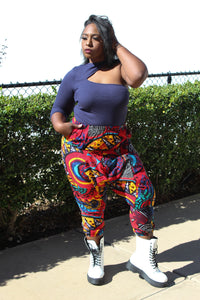 Pattern Harem Pants - Multicolor