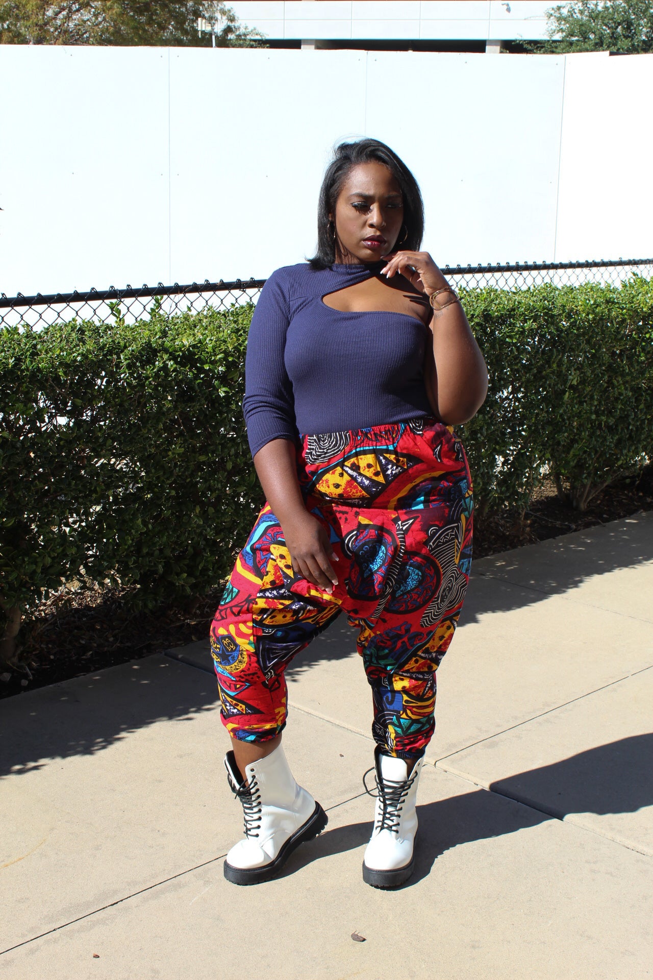 Pattern Harem Pants - Multicolor