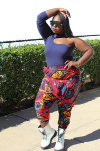 Pattern Harem Pants - Multicolor