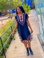 Load image into Gallery viewer, DASHIKI MIDI DRESS - Lovely Push Boutique
