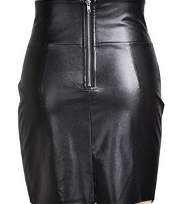 LEATHER ASYMMETRICAL SKIRT - Lovely Push Boutique