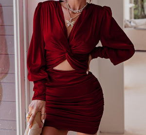 Ruched Twist Dress
