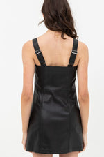 Load image into Gallery viewer, Zip Faux Leather Dress
