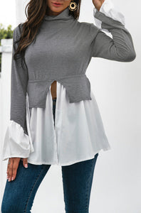 Color Block Patch Top