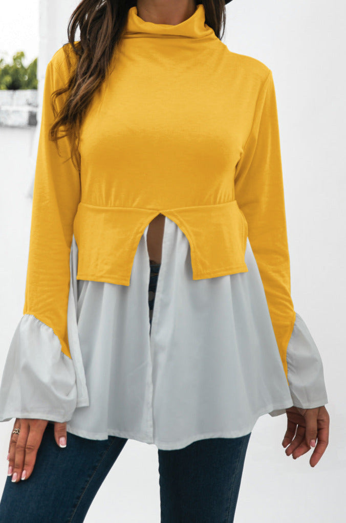 Color Block Patch Top