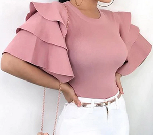 BUTTERFLY SHORT SLEEVE TOP - Lovely Push Boutique