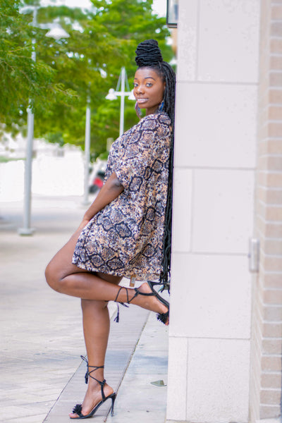 Snakeskin hotsell kimono dress