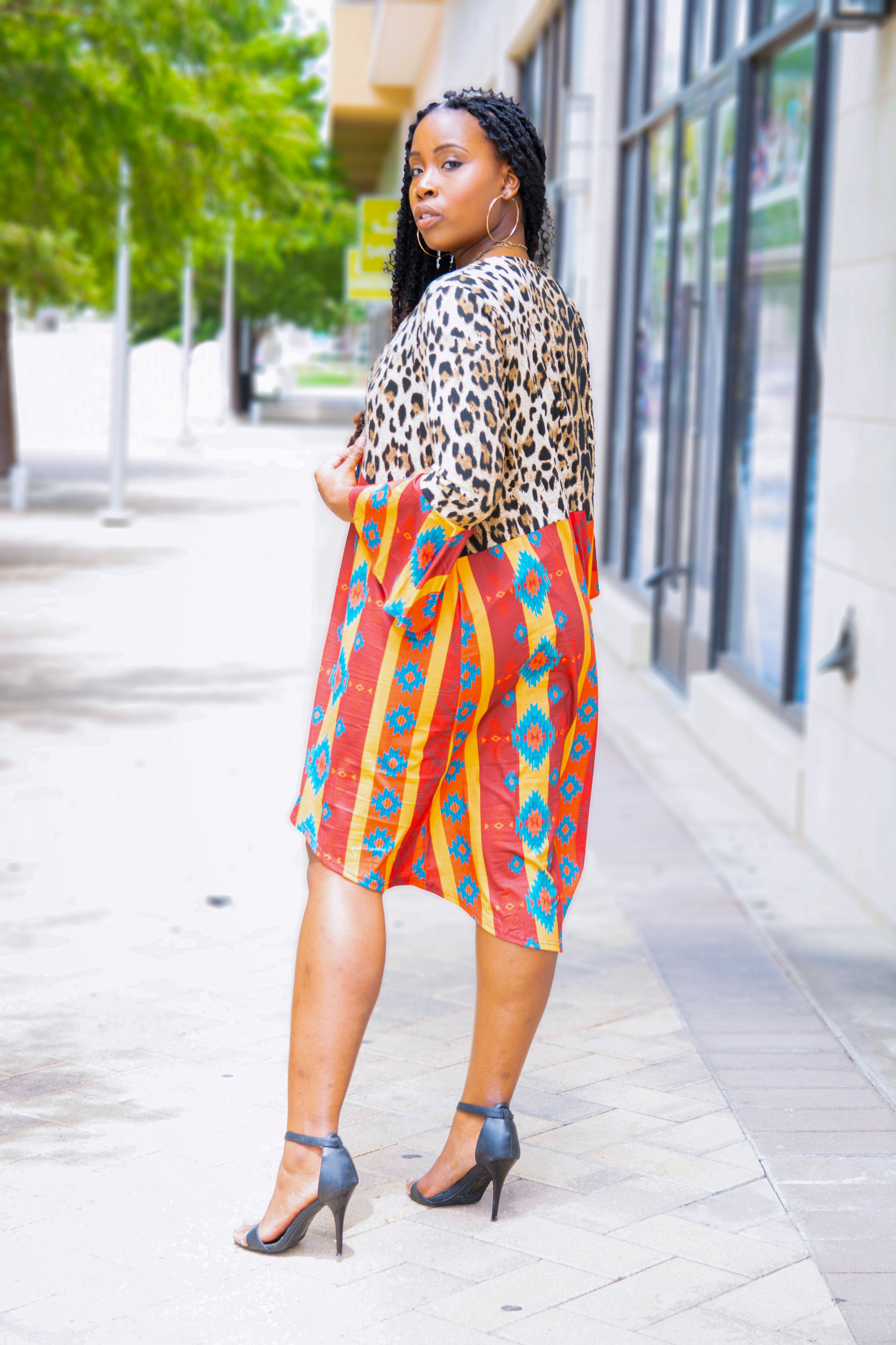 AZTEC LEOPARD CARDI - Lovely Push Boutique