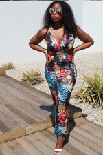 Load image into Gallery viewer, Floral Ruched Maxi Dress
