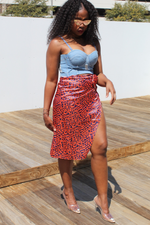 Load image into Gallery viewer, High Waist Leopard Print Wrap Skirt

