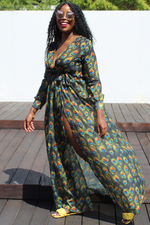 Load image into Gallery viewer, Peacock Print Long Sleeve Dress
