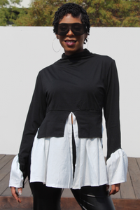 Color Block Patch Top