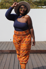 Load image into Gallery viewer, Dashiki Print Harem Pants - Stripe Pattern
