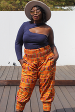 Load image into Gallery viewer, Dashiki Print Harem Pants - Stripe Pattern
