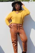 Load image into Gallery viewer, Cutout Rib-Knit Sweater

