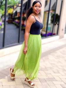 ELEGANT CHIFFON MAXI SKIRT - Lovely Push Boutique