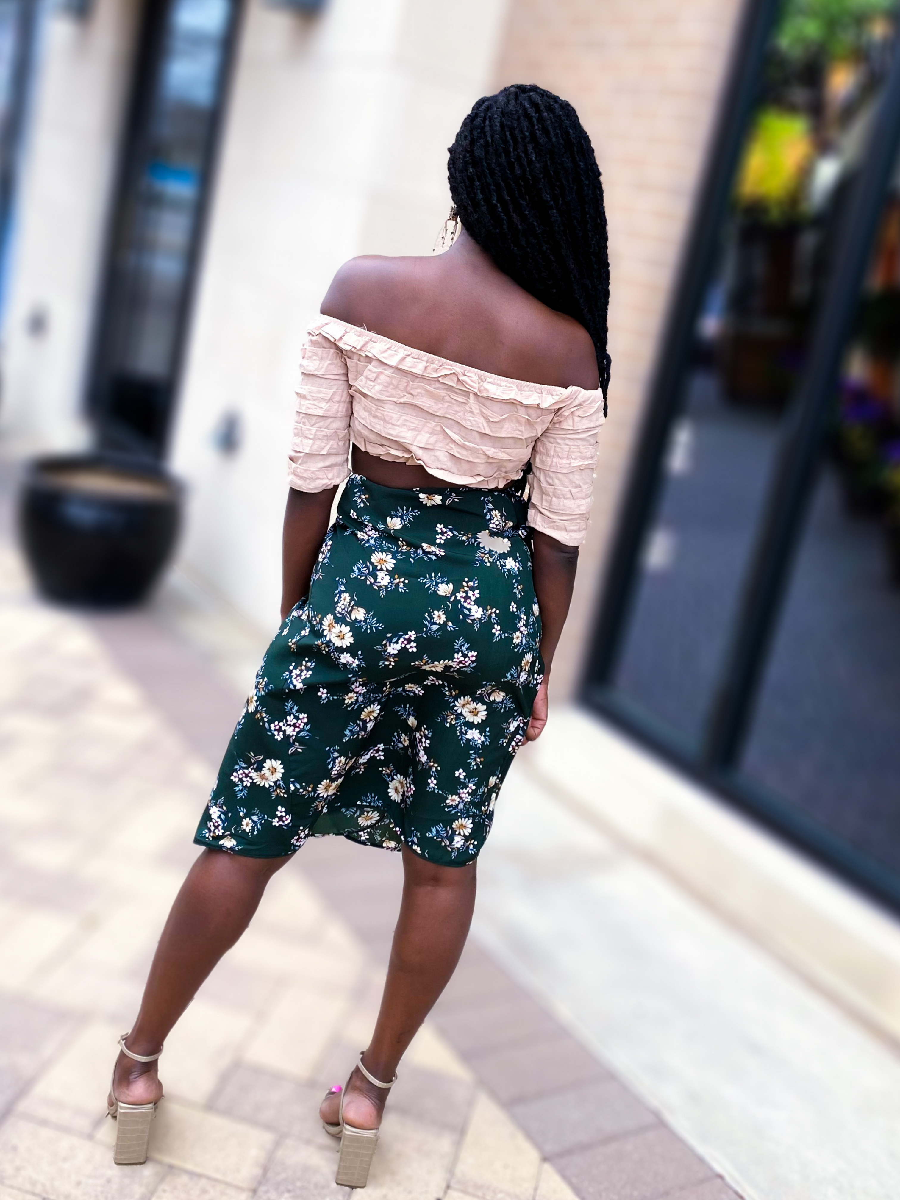 FLORAL WRAP SKIRT - Lovely Push Boutique