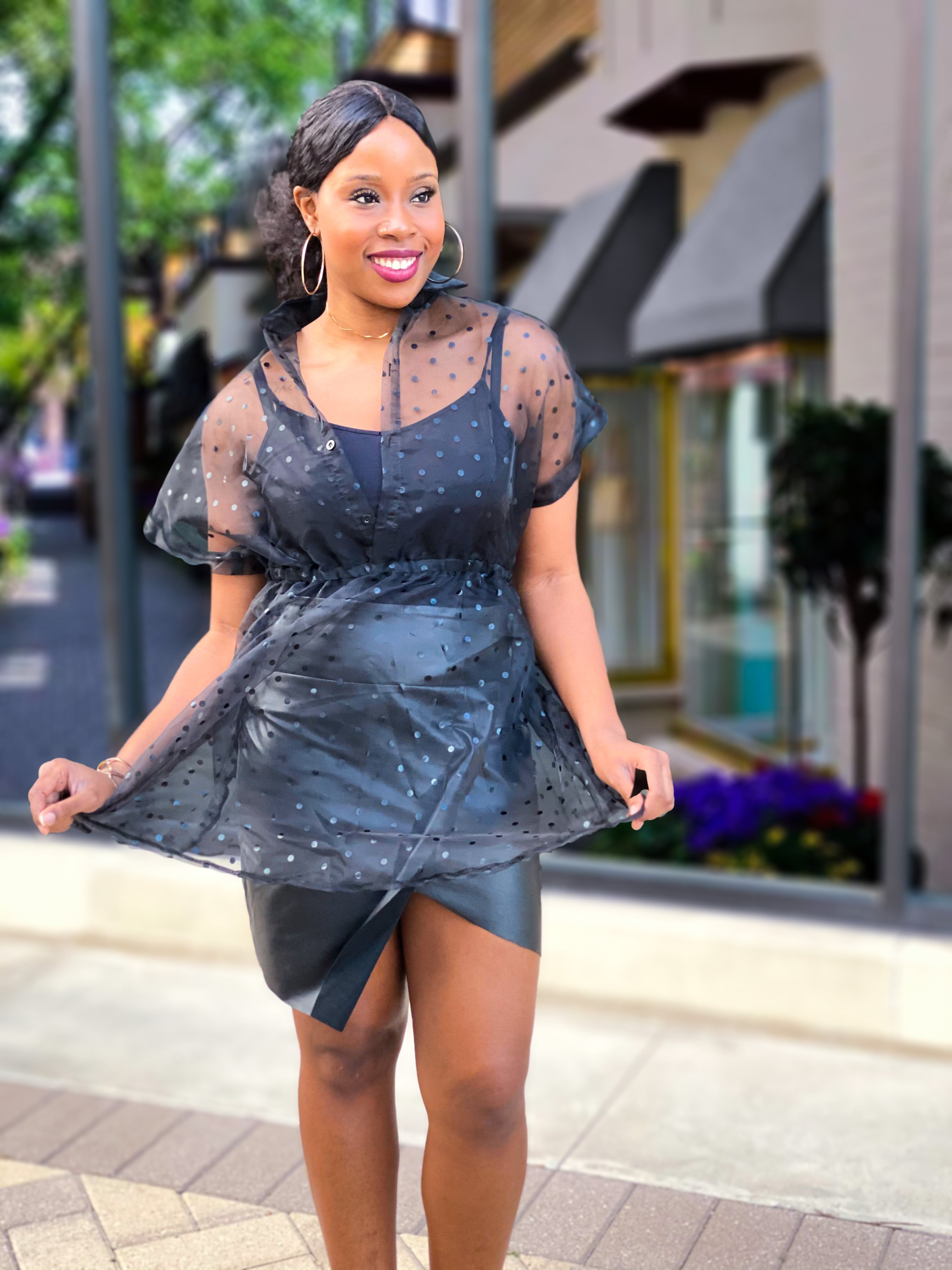 SHEER MESH TULLE TOP - Lovely Push Boutique
