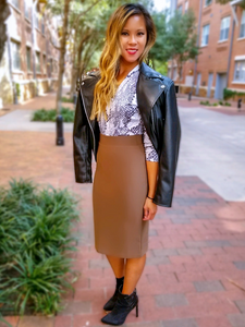 STRAIGHT PENCIL SKIRT - Lovely Push Boutique