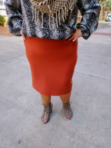 PLUS SIZE PENCIL SKIRT - Lovely Push Boutique