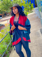 Load image into Gallery viewer, COLOR BLOCK OPEN SHAWL - Lovely Push Boutique
