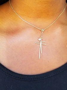 NECKLACE - DOUBLE CROSS - Lovely Push Boutique