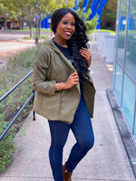 Load image into Gallery viewer, HOODED LIGHT WINDBREAKER - Lovely Push Boutique
