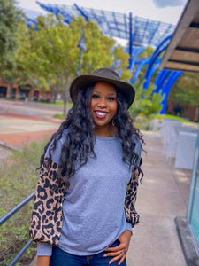 LEOPARD LONG SLEEVE TOP - Lovely Push Boutique