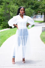 Load image into Gallery viewer, TULLE SHIRT DRESS - Lovely Push Boutique
