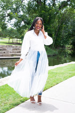 Load image into Gallery viewer, TULLE SHIRT DRESS - Lovely Push Boutique
