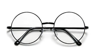 VINTAGE ROUND GLASSES - BLACK - Lovely Push Boutique