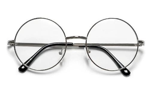 VINTAGE ROUND GLASSES - SILVER - Lovely Push Boutique