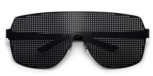 METAL MESH SUNGLASSES - BLACK - Lovely Push Boutique