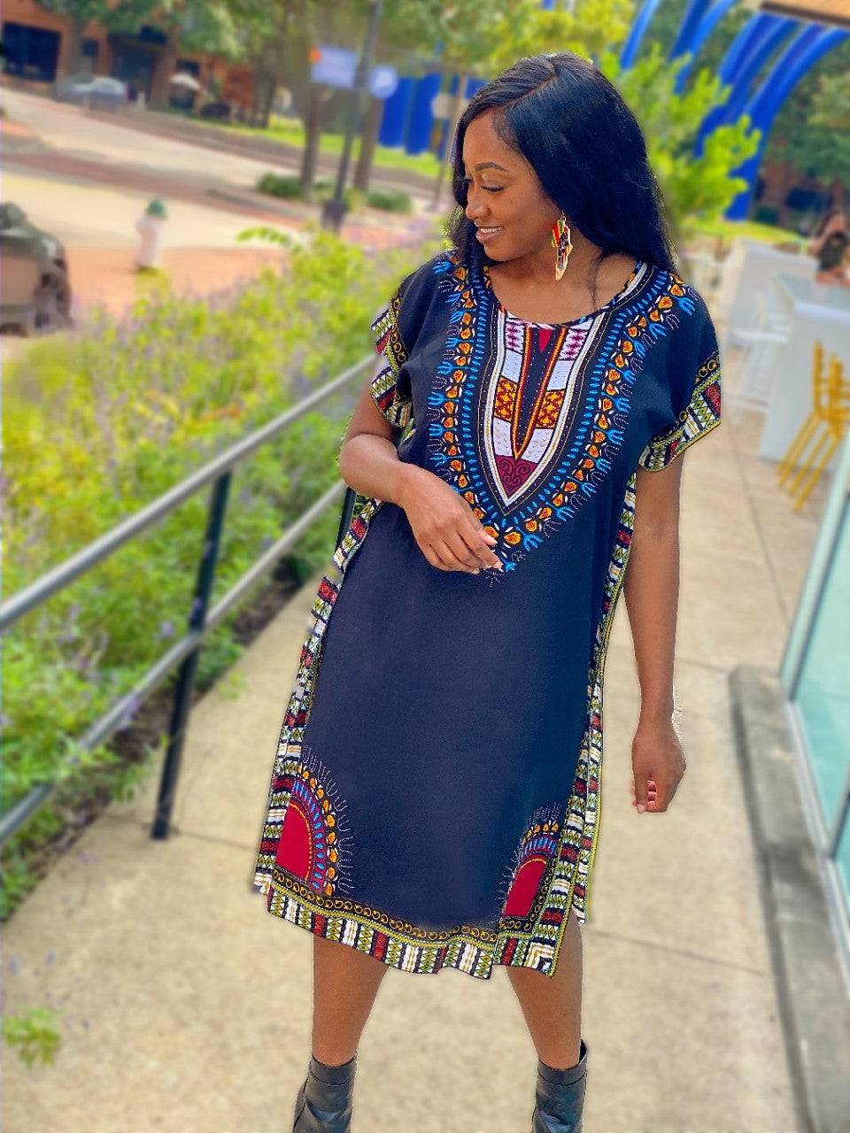 DASHIKI MIDI DRESS - Lovely Push Boutique