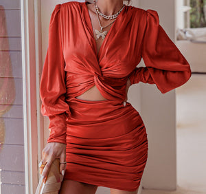 Ruched Twist Dress