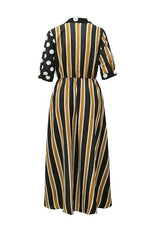 Load image into Gallery viewer, POLKA DOT/STRIPE DRESS - Lovely Push Boutique
