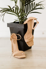 Load image into Gallery viewer, Tall Square Toe Block Heel Sandals - Taupe
