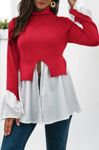 Color Block Patch Top