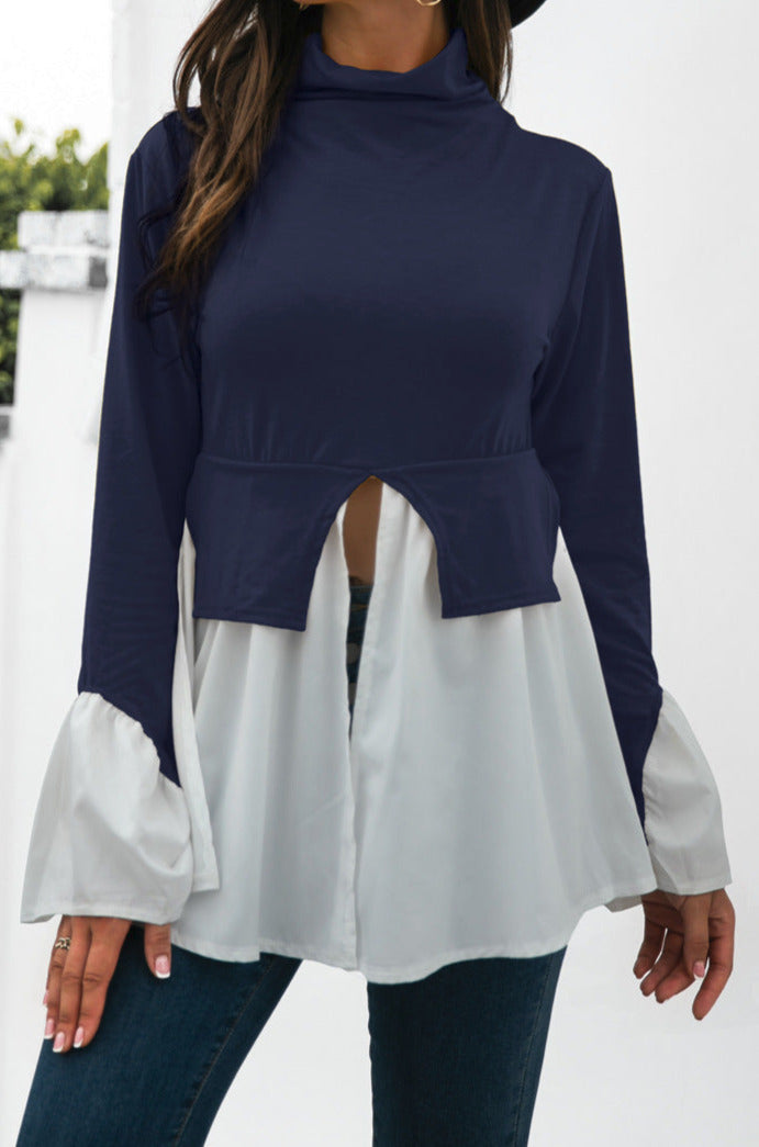 Color Block Patch Top