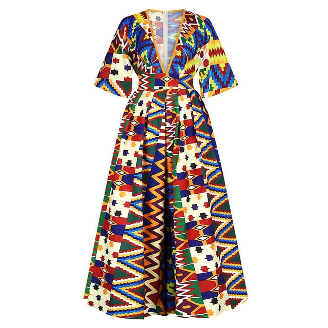 AFRICAN PRINT JUMPSUIT - Lovely Push Boutique