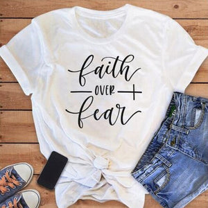 FAITH OVER FEAR TEE - Lovely Push Boutique