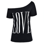 Load image into Gallery viewer, OFF THE SHOULDER LOVE TEE - Lovely Push Boutique
